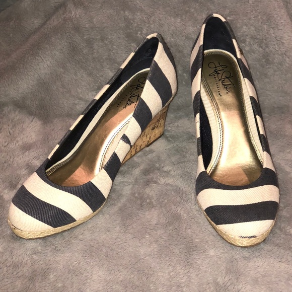 Life Stride Shoes - *NWOT* Life Stride | Nautical/Cork Wedges - Sz 8